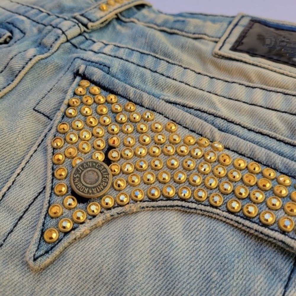 New KIDS ROBIN'S JEAN Swarovski Crystals Jeans SZ 10 - Picture 7 of 9